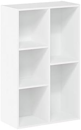 Furinno Luder Bookcase / Book / Storage , 5-Cube, White - Image 6