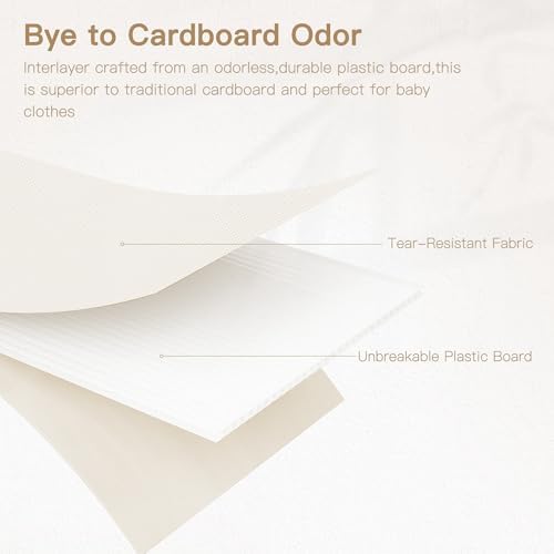 Criusia Drawer Organizer Clothes, 14 Pack Dresser Organizer for Baby Clothes, Underwear, Sock- Foldable Closet Organization and Storage Dividers Bins for Nursery, Bedroom and Dorm (Beige) - Image 8