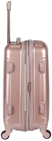 kensie 20" "Alma" Carry-On TSA-Lock Spinner Luggage, Rose Gold - Image 5