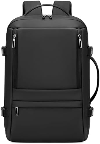 Carry On Travel Backpack for Airplanes | 35L Suitcase Backpack Luggage Business Weekender Bag - Expandable Travel Carry On Flight Approved for Men Women - Black