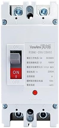 2P DC 500V MCCB Solar PV DC Moulded Case Circuit Breaker Short Circuit Overload Protector 125A 150A 200A 225A 250A
