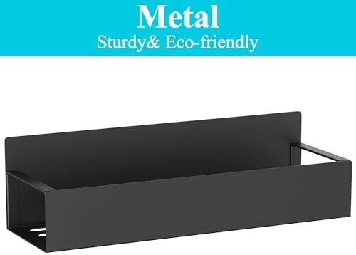 Metal 4 Pack Magnetic Spice Storage Rack Organizer for Refrigerator and Oven, Black Fridge Organizers and Storage - Image 8