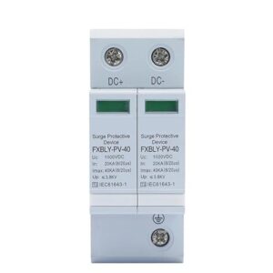 1pc Solar Surge Protector Din Rail Mounting 1000V 20KA~40KA Low-Voltage Arrester Device 2P PV Photovoltaic SPD for House
