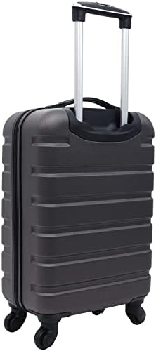 Wrangler 22' Hardside Spinner Carry-On Luggage, Charcoal - Image 3