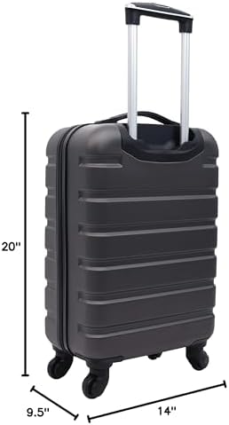 Wrangler 22' Hardside Spinner Carry-On Luggage, Charcoal - Image 7