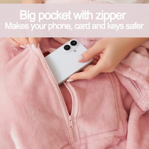 Travel Blanket Pillow, Premium 2 in 1 Flannel Airplane Blanket Compact for Travel,Office, Home,Travel Essentials Accessories for Plane and Car,Compact Office Blanket (Pink) - Image 4