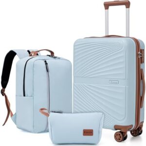 Luggage Sets 3 Piece, Suitcases with Wheels, ABS Hard Case Luggage with TSA Lock Spinner Wheels, Carry On Luggage Set (20inch)