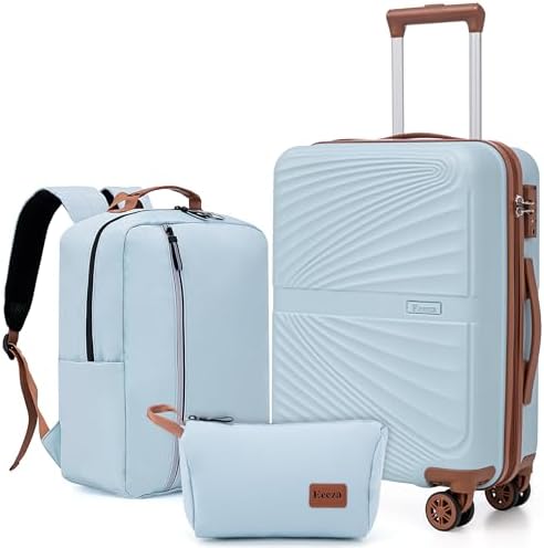 Luggage Sets 3 Piece, Suitcases with Wheels, ABS Hard Case Luggage with TSA Lock Spinner Wheels, Carry On Luggage Set (20inch)