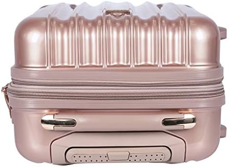 kensie 20" "Alma" Carry-On TSA-Lock Spinner Luggage, Rose Gold - Image 6