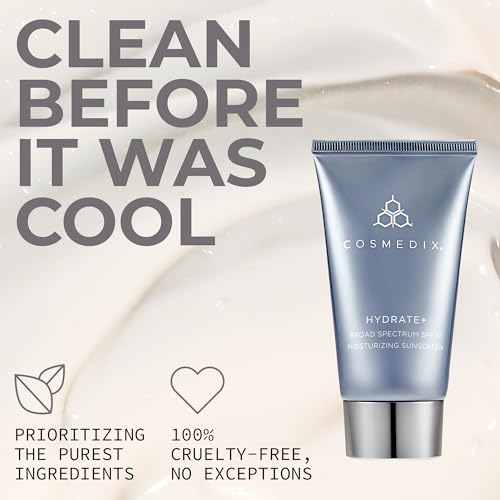 COSMEDIX Hydrate Plus Sunscreen with Broad Spectrum SPF 17 - Moisturizing Face & Body Sun Screen for Travel & Daily Skin Care - Sunblock for Skin Elasticity, Dewy & Radiant Glow, No White Cast - Image 5