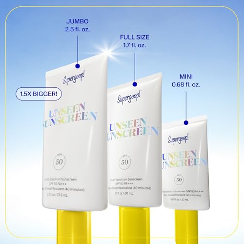 Supergoop! Unseen Sunscreen SPF 50 Invisible Sun Protection for Face - Broad Spectrum Face Sunscreen + Makeup-Gripping Primer - Weightless, Scentless, Oil Free - For All Skin Types - 1.7 fl oz - Image 8