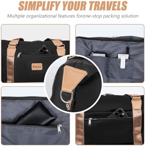 Luggage Sets 5 Piece,Hard Case Suitcase Set with Spinner Wheels,Hardshell Lightweight Travel Luggage with TSA Lock (Black,20/24/28 Inch) - Image 6