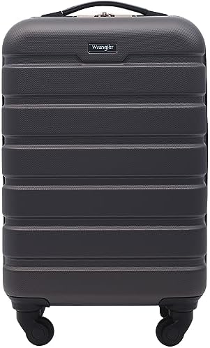 Wrangler 22' Hardside Spinner Carry-On Luggage, Charcoal
