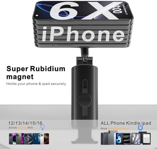 Airplane Phone Holder Travel Essentials,Travel Phone Holder,for MagSafe Airplane, Magnetic Handsfree Airplane for iPhone 16 15 14 13 12 Stand Accessories for Travel and Business - Image 3