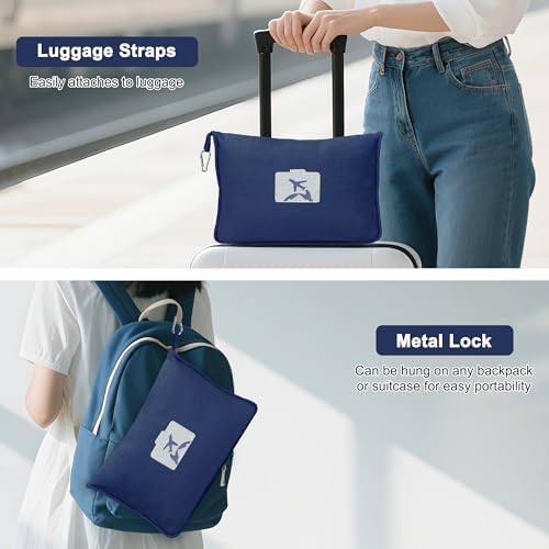 Transforming Travel Blanket & Pillow 2-in-4：Opens to Blanket, Folds into Pillow - Ultra-Soft, Compact & Packable with Hand Luggage Sleeve and Backpack Clip for Flight & Car - Image 6