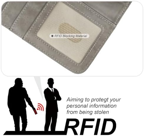 Bocasal for iPhone 17 Pro Wallet Case Compatible with MagSafe Wireless Charging, RFID Blocking Magnetic Leather Case with Card Slots Holder Kickstand Detachable Wrist Strap 6.3 Inch (Grey) - Image 6