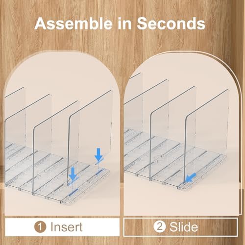 Bag & Purse Organizer for Closet: Adjustable Clear Handbag Storage Shelf - Plastic Clutch Dividers for Closet Organizers and Storage - Keep Carteras & Pocketbook Upright - Image 7