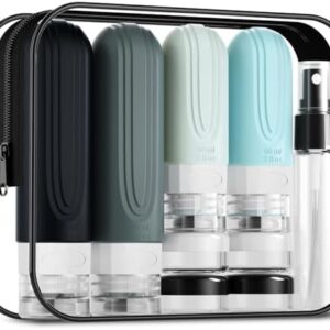 16 Pack Travel Bottles - Silicone Toiletries Containers, Leak Proof Refillable Shampoo & Conditioner Essentials