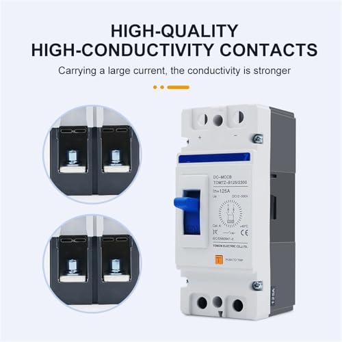 1pc 2P B Curve 500V Solar Molded Case Circuit Breaker MCCB Overload Protection Switch Protector for Solar Photovoltaic PV(150A) - Image 3