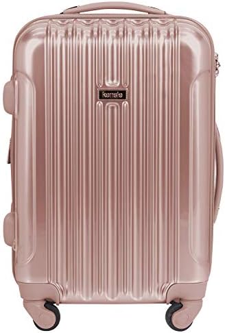 kensie 20" "Alma" Carry-On TSA-Lock Spinner Luggage, Rose Gold