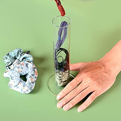 ByKen 2PcS Acrylic Scrunchie Holder Organizer,Hair Ties Holder for Bathroom,Clear Hair Accessories Bowknot Organizer,Room Decor for Girls - Image 3