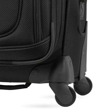 SwissGear Sion Softside Expandable Luggage, Black, Checked-Medium 25-Inch - Image 9