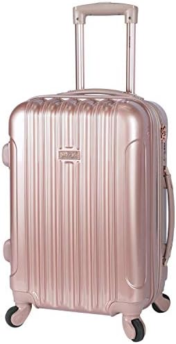 kensie 20" "Alma" Carry-On TSA-Lock Spinner Luggage, Rose Gold - Image 8