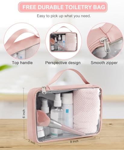Beraliy Travel Backpack for Women Airline Approved Carry On Backpack, 16 Inch Business Work Backpack with Laptop Compartment, Airplane Personal Item Travel Bags for Trip, Underseat Weekend Bag, Pink - Image 7