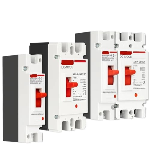 1pcs DC 250V 500V DC Solar Molded Case Circuit Breaker MCCB Overload Protection Switch Protector for Solar Photovoltaic PV 100A 125A(2P,125A)