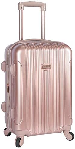 kensie 20" "Alma" Carry-On TSA-Lock Spinner Luggage, Rose Gold - Image 7