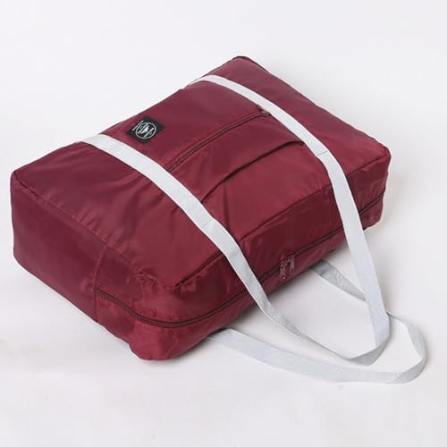 Foldable Travel Duffel Bag Tote Carry on Luggage Bag Spirit Airlines Personal item Sports Gym Bag Water Resistant Weekender Overnight Bags for Women and Men (Red) - Image 7