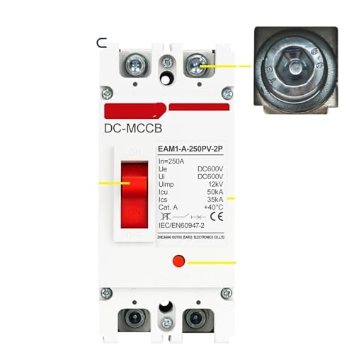 1pcs DC 250V 500V DC Solar Molded Case Circuit Breaker MCCB Overload Protection Switch Protector for Solar Photovoltaic PV 100A 125A(2P,125A) - Image 5