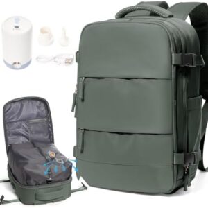 Vacuum Travel Backpack with Pump for Women Men Carry on Backpack Luggage Flight Approved Personal item Travel Bag Essentials With Wet and Dry Separation Bag