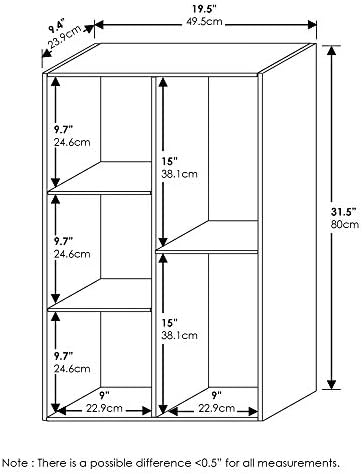 Furinno Luder Bookcase / Book / Storage , 5-Cube, White - Image 3