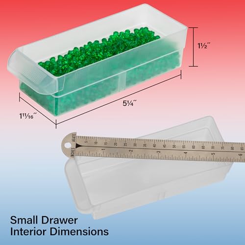 Akro-Mils 16-Drawer Plastic Drawer Storage Cabinet for Garage Organization, Beads, Makeup Organizer, Building Bricks Storage, Teacher Toolbox, 10-1/2" W x 6-1/2" D x 8-1/2" H, 10116 Black - Image 7