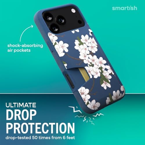 Smartish® iPhone 17 Pro Max Wallet Case - Wallet Slayer Vol. 1 [Slim + Protective] Credit Card Holder - Drop Tested Flip Hidden Card Slot Cover for Apple iPhone 17 Pro Max - Very Cherry Blossom - Image 3