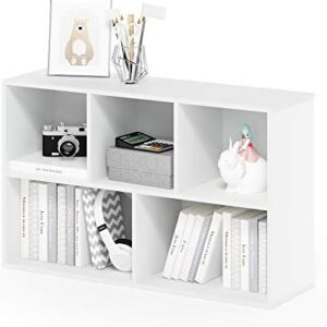 Furinno Luder Bookcase / Book / Storage , 5-Cube, White