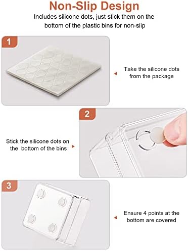 SMARTAKE 13-Piece Drawer Organizer with Non-Slip Silicone Pads, 5-Size Desk Drawer Organizer Trays Storage Tray for Makeup, Jewelries, Utensils in Bedroom Dresser, Office and Kitchen (Clear) - Image 7