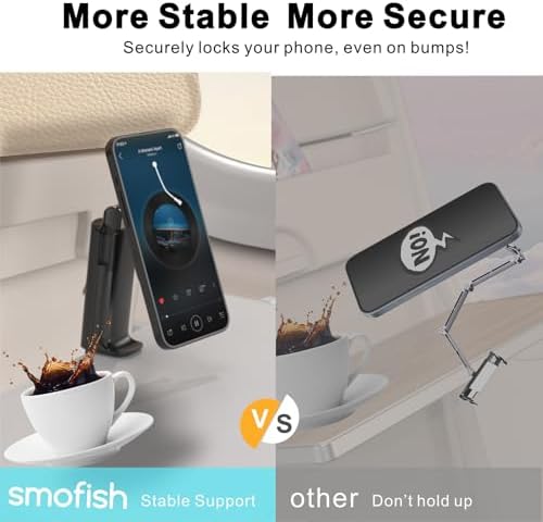 Airplane Phone Holder Travel Essentials,Travel Phone Holder,for MagSafe Airplane, Magnetic Handsfree Airplane for iPhone 16 15 14 13 12 Stand Accessories for Travel and Business - Image 6