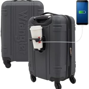 Wrangler 20" Astral Hardside Carry-On Luggage, Dark Shadow