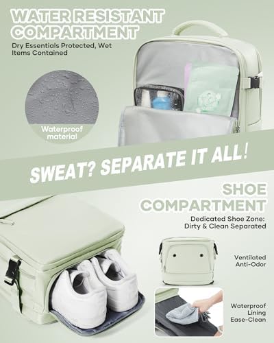 Vacuum Seal Travel Backpack with Air Pump,Compression Vacpack Waterproof Carry On Backpack for Travel Women Men with Vacuum System,Airlines Approved Daypack Laptop Space Saver Bags,MintGreen - Image 7