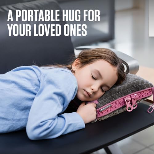 VENTURE 4TH Travel Blanket Pillow – Premium Ultra-Soft & Warm 2-in-1 Blanket or Pillow for Airplane, Car & Bus – Compact, Lightweight & Portable – Lint-Free, No Shedding, No Pilling - Gray/Pink - Image 7