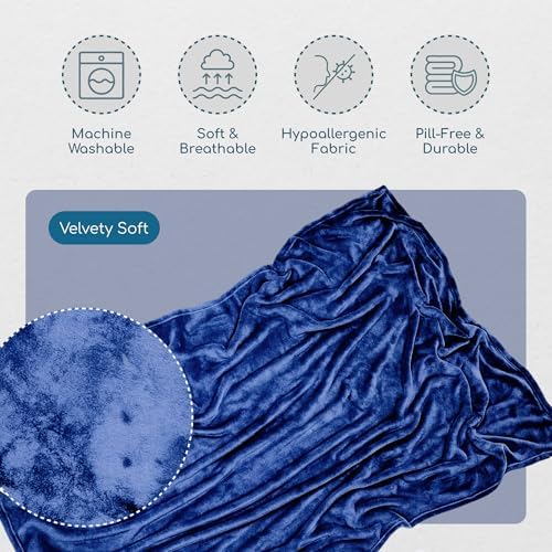 Resty 65"x40" Traveling Airplane Blanket, Navy Blue – Lightweight, Velvety Soft Blanket That Becomes a Travel Pillow – Must-Have Comfort for Planes & Road Trips – Travel Essentials for Women & Men - Image 3
