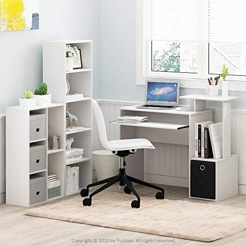 Furinno Luder Bookcase / Book / Storage , 5-Cube, White - Image 4