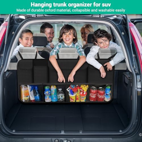 Car Trunk Organizer, Large Capacity Trunk Storage Organizer with 8 Pockets, Sturdy Trunk Organizer Car Accessories for SUV/MPV/Truck, 36"×20" - Image 6