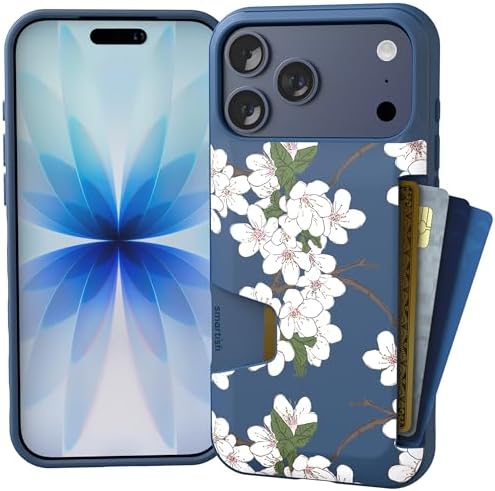 Smartish® iPhone 17 Pro Max Wallet Case - Wallet Slayer Vol. 1 [Slim + Protective] Credit Card Holder - Drop Tested Flip Hidden Card Slot Cover for Apple iPhone 17 Pro Max - Very Cherry Blossom