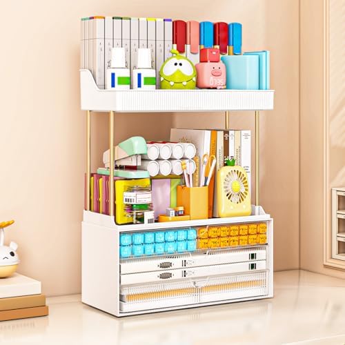 5 Tiers Bathroom Counter Organizer - 3 Drawers Makeup Organizer, Cosmetic Storage Drawer for Dresser Countertop and Bathroom Vanity for Large Skincare, Perfume, Clear - Image 5