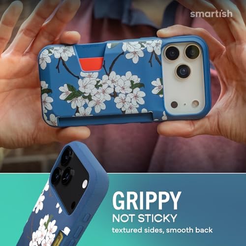 Smartish® iPhone 17 Pro Max Wallet Case - Wallet Slayer Vol. 1 [Slim + Protective] Credit Card Holder - Drop Tested Flip Hidden Card Slot Cover for Apple iPhone 17 Pro Max - Very Cherry Blossom - Image 7