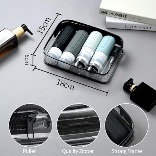 16 Pack Travel Bottles - Silicone Toiletries Containers, Leak Proof Refillable Shampoo & Conditioner Essentials - Image 4