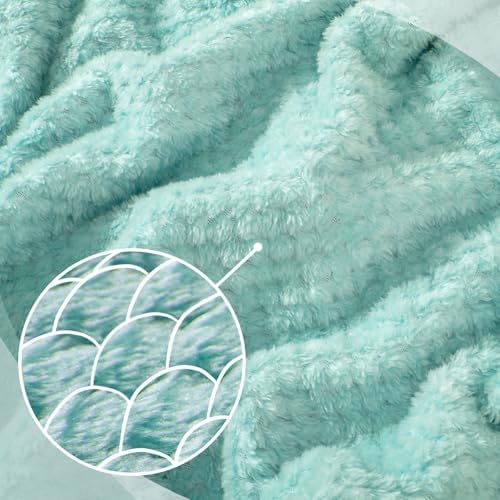 Travel Pillow and Blanket Set Neck Pillow Airplane Memory Foam for Traveling Compact with Bag Blue Green - Image 3